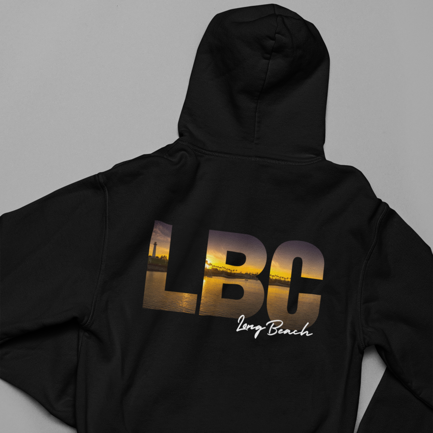 Coastal Life Hoodie — Long Beach Edition (Black)