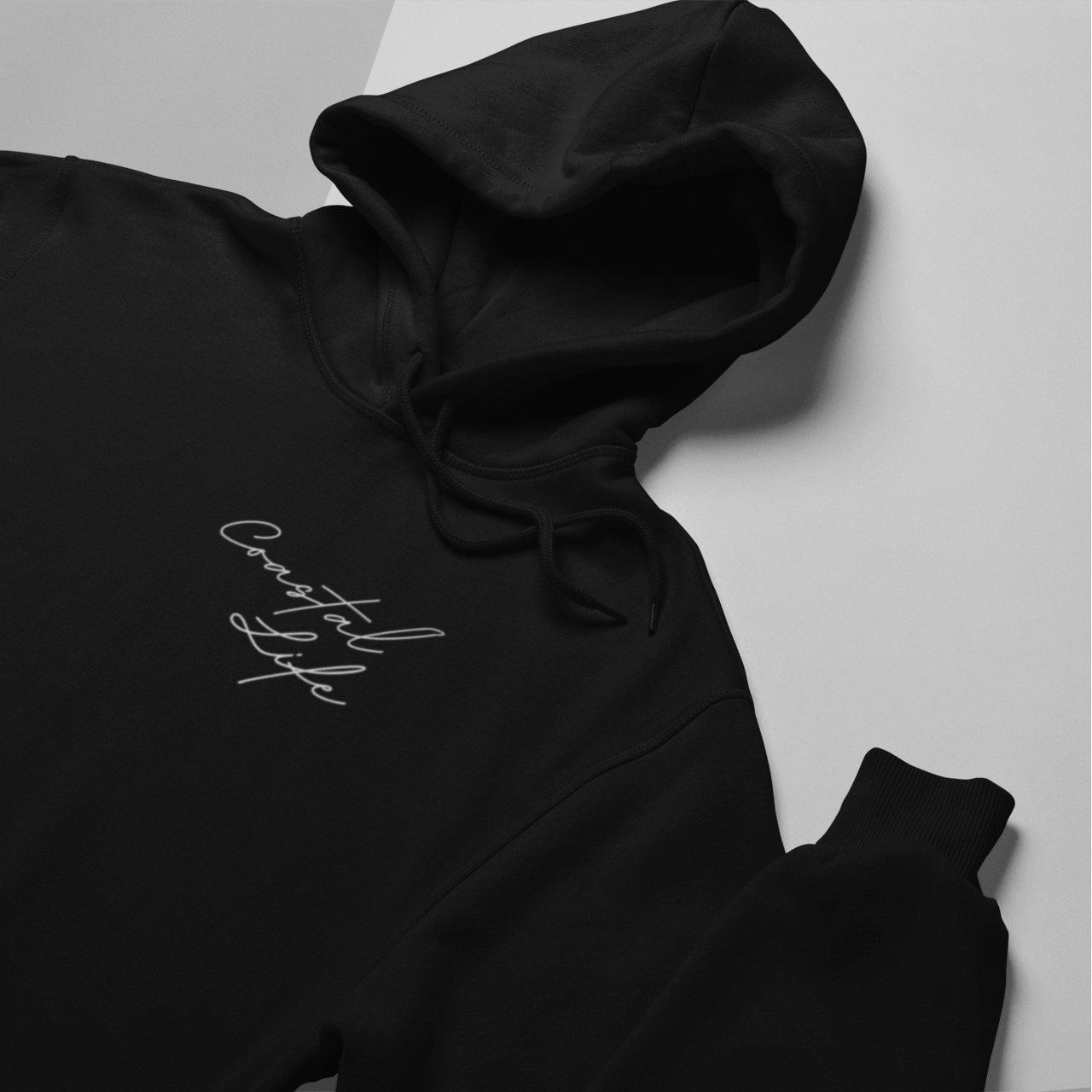 Coastal Life Hoodie — Long Beach Edition (Black)