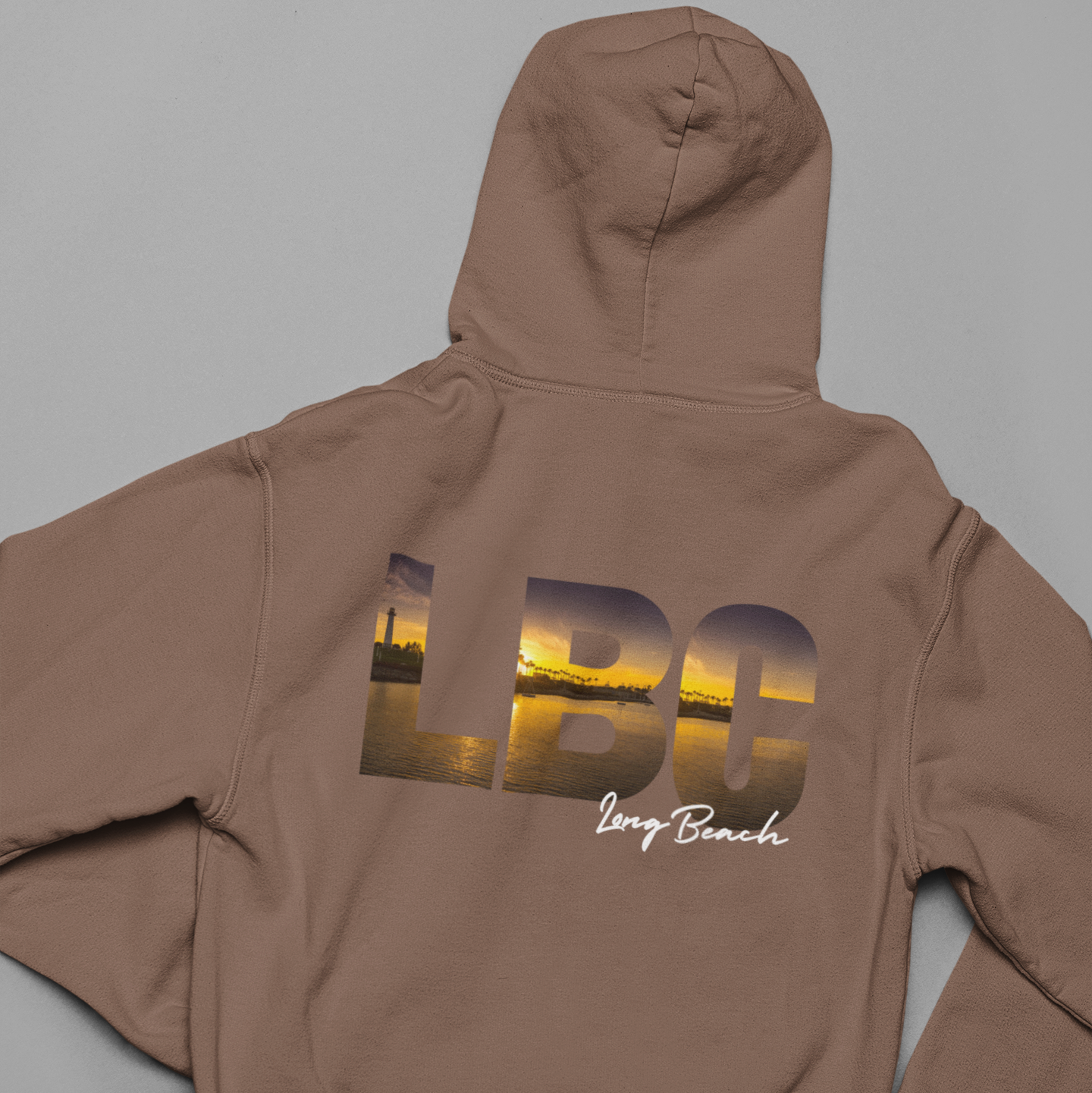 Coastal Life Hoodie — Long Beach Edition (Chestnut)